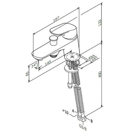 Смеситель для ванны AM.PM Like F8010232 Хром Смеситель для ванны AM.PM Like F8010232 Хром