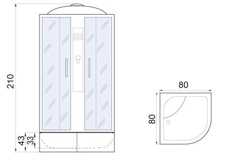 Душевая кабина River Desna 80/43 MT