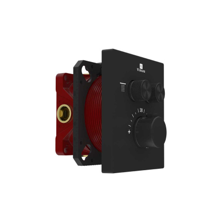 Смеситель для душа Vincea VSCV-321T-MMB двухфункциональный, термостатический, черный