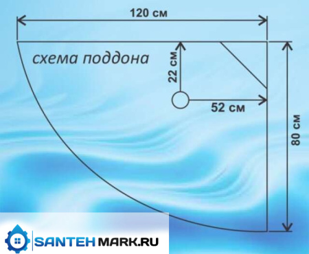 Душевая кабина Водный мир ВМ-8802 R полоска/белый 80x120 Душевая кабина Водный мир ВМ-8802 R полоска/белый 80x120