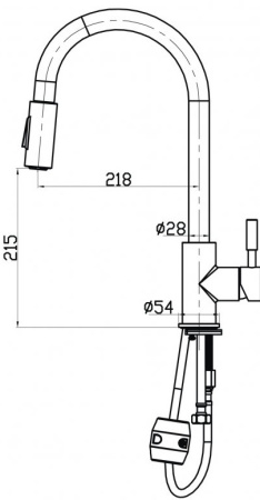 Смеситель для кухонной мойки BelBagno BB-LAM31A-IN Смеситель для кухонной мойки BelBagno BB-LAM31A-IN