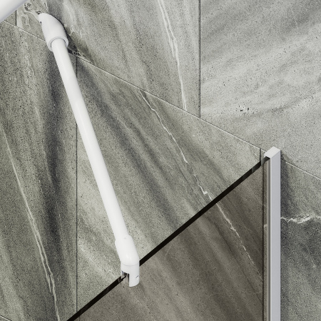Шторка на ванну MaybahGlass в узком профиле, 6 мм, Стекло Бронза, 34x140 (MGV-127-1у) универсальная