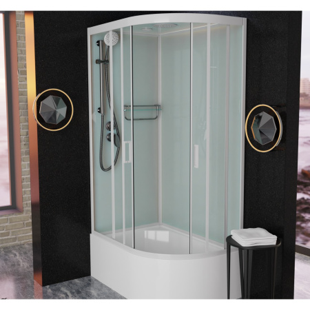 Душевая кабина Frank F412/2L White 120x80