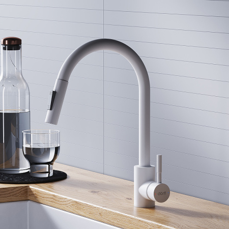 Смеситель для кухонной мойки Dorff Logic D3007533 Белый