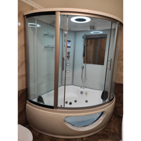 Душевая кабина Frank F-651 Blaсk с баней 130x130