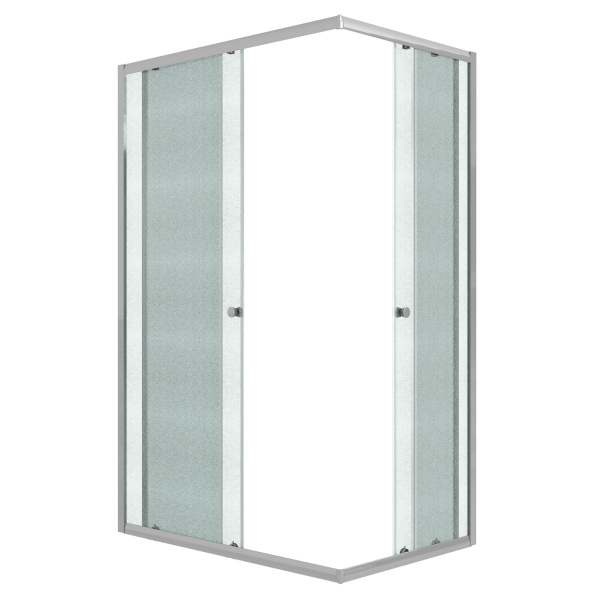 Душевой уголок Niagara Eco NG-1018-14QMT (100х80х190) прямоугольник,раздвижное,хром,стекло матовое,1 место, без поддона в комплекте