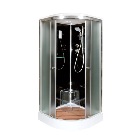 Душевая кабина DTO B 01S EL BLACK 100x100 с электрикой Душевая кабина DTO B 01S EL BLACK 100x100 с электрикой