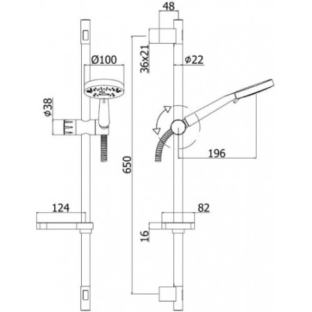 Смеситель Paffoni Red 4 в 1 (сет 7)