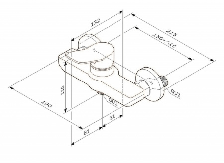 Смеситель для душа AM.PM X-Joy F85A20022 Черный матовый Смеситель для душа AM.PM X-Joy F85A20022 Черный матовый