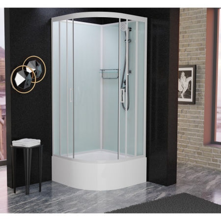 Душевая кабина Frank F400/2 White 100x100 без крыши Душевая кабина Frank F400/2 White 100x100 без крыши