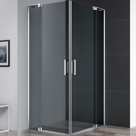 Душевой уголок Cezares Slider 80x80 SLIDER-A-2-70/80-GRIGIO-Cr профиль Хром стекло серое без поддона