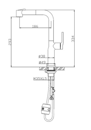 Смеситель для кухонной мойки BelBagno BB-LAM60-IN Сатин Смеситель для кухонной мойки BelBagno BB-LAM60-IN Сатин