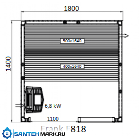 Сауна Frank F 813 (220x140x210) Липа Экстра