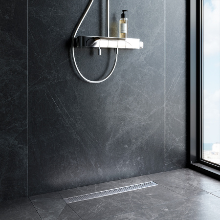 Трап для душа Am.Pm MasterFlow 60 W01SC-P11-060-01SB с решеткой Хром матовый Cut Gradient