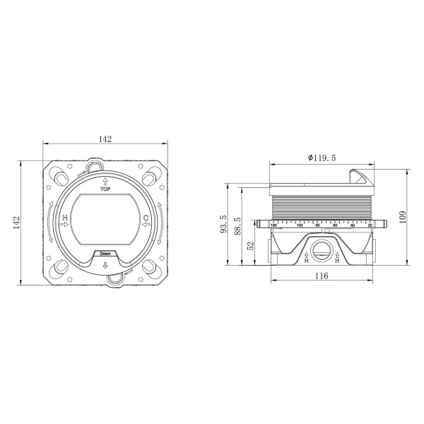 Смеситель Vincea VSCV-322T-MGM двухфункциональный, термостатический, вороненая сталь