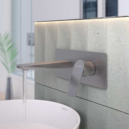 Смеситель Berges VENTAS S скрытого монтажа, совместный, оружейная сталь