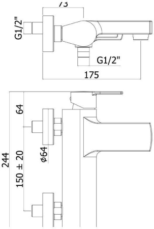 Смеситель Paffoni West WS022CR