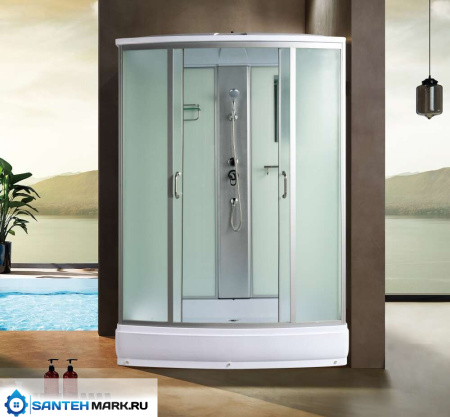 Душевая кабина Водный мир ВМ8865 150х90 L/R черный