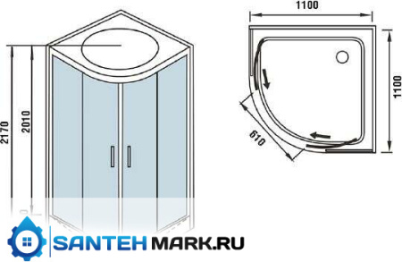 Душевая кабина WeltWasser WW500 Emmer 11015