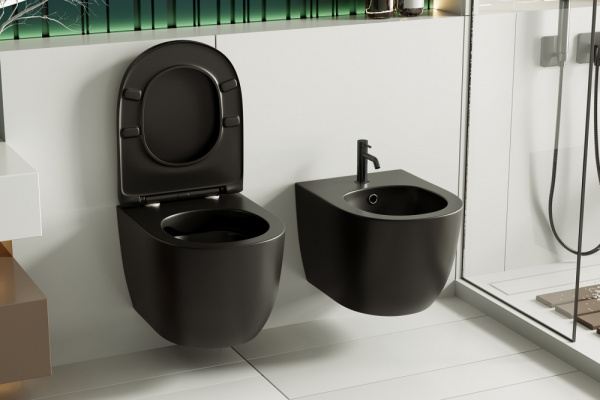 Биде Abber Bequem AC1150MB черное матовое Биде Abber Bequem AC1150MB черное матовое