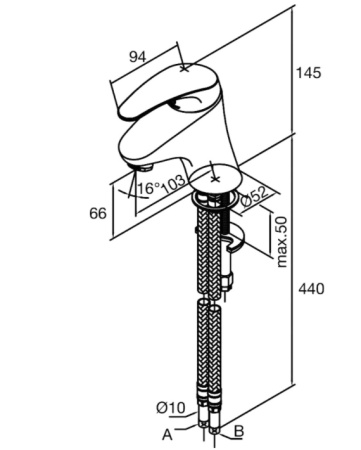 Смеситель для раковины Damixa Lyra 510210000 Хром Смеситель для раковины Damixa Lyra 510210000 Хром