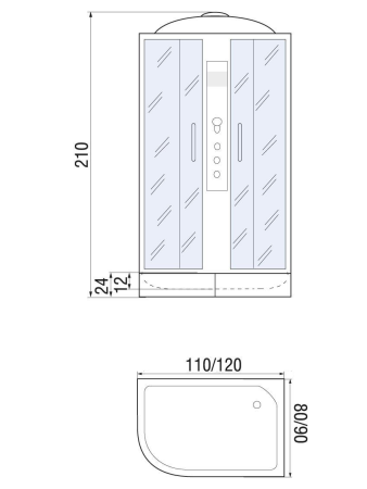 Душевая кабина River Dunay 120/90/24 TH R