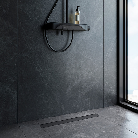 Трап для душа Am.Pm PrimeFlow 60 W02SC-U11-060-04BM с Черной матовой решеткой / под плитку Tile