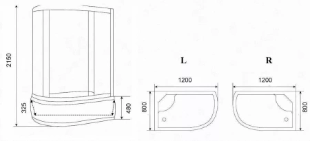 Душевая кабина Parly EB120L(N) Душевая кабина Parly EB120L(N)