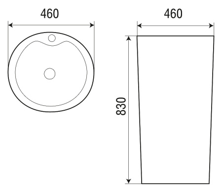Раковина WeltWasser Leerbach 4646 GL-WT 46 10000005491 Белый глянец Раковина WeltWasser Leerbach 4646 GL-WT 46 10000005491 Белый глянец