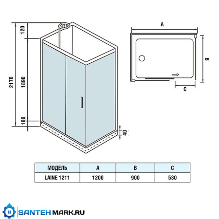 Душевая кабина WeltWasser WW500 Laine 1211
