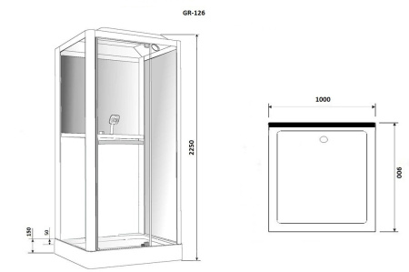 Душевая кабина Grossman GR-126 90x100
