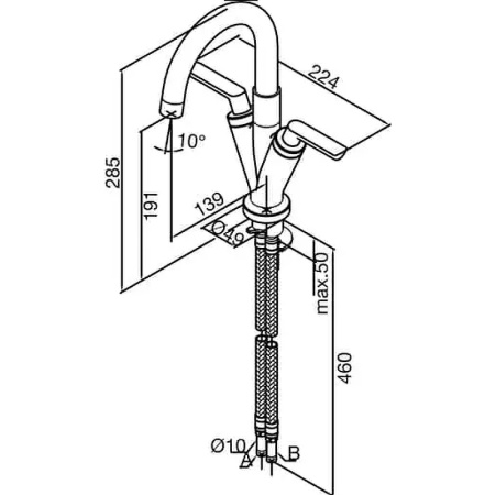 Смеситель для раковины Damixa Venus 168570001 Хром
