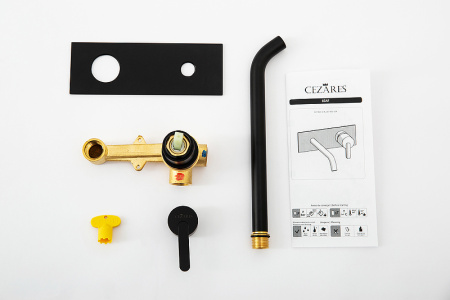 Смеситель для раковины Cezares Leaf LEAF-BLI1-NOP Черный матовый