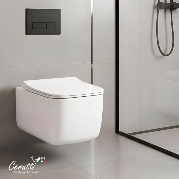 Унитаз Ceruttispa ТАЦИТО (TACITO) Aria Tornado CT12033 безободковый (525х360х320)