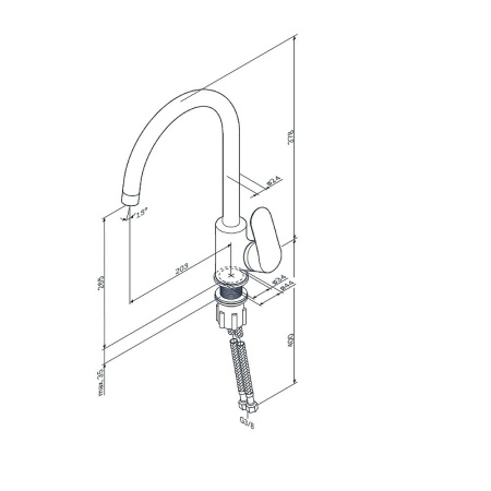 Смеситель для кухонной мойки AM.PM Like F8007133 Белый Смеситель для кухонной мойки AM.PM Like F8007133 Белый