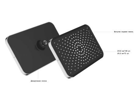 Душевой гарнитур Vincea VSFW-321MT1CH встраиваемый, термостатический, двухрежимный, хром