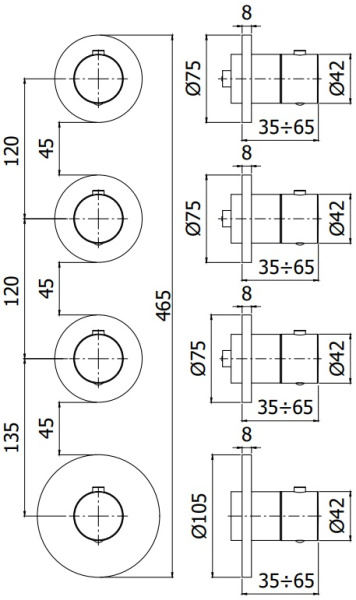 Смеситель Paffoni Modular Box MDE019CR