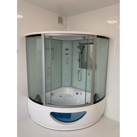 Душевая кабина Frank F-651 Blaсk с баней 130x130