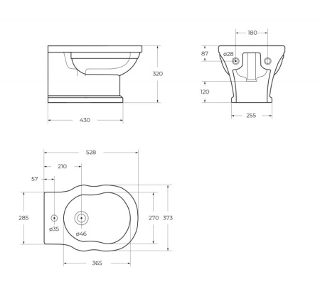 Биде BelBagno BOHEME BB115BH
