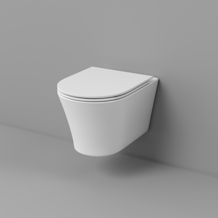 Унитаз Grossman Thin Rim GR-5604SQ (520х360х355) тонкий ободок,белый с тонкой крышкой,микролифт,смыв торнадо,1 место