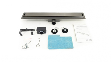 Трап для душа Esbano Meta решетка TILE оружейная сталь длина 80 см