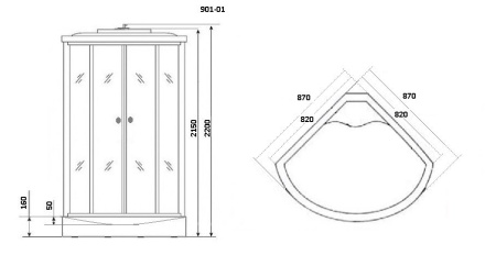 Душевая кабина Niagara Ultra NG-901-01 90x90