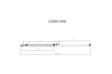 Душевая дверь в нишу Vincea Slim-N VDS-4SN120CL, 1200, хром, стекло прозрачное