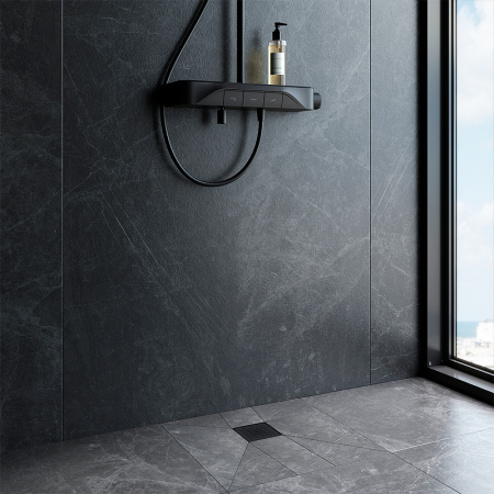 Трап для душа Am.Pm MasterFlow 10 W01BD-P11-010-01BM с Черной матовой решеткой Cut Gradient