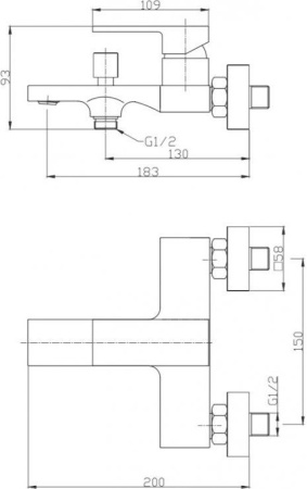 Смеситель для ванны BelBagno Romano ROM-VAS-CRM