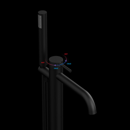 Смеситель для ванны Vincea Desire VTF-1DMB с регулятором давления, однорычажный, черный