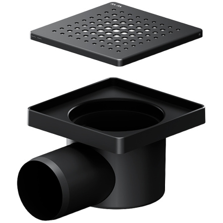 Трап для душа Am.Pm PrimeFlow 10 W02BD-P11-010-01BM с Черной матовой решеткой Cut Gradient