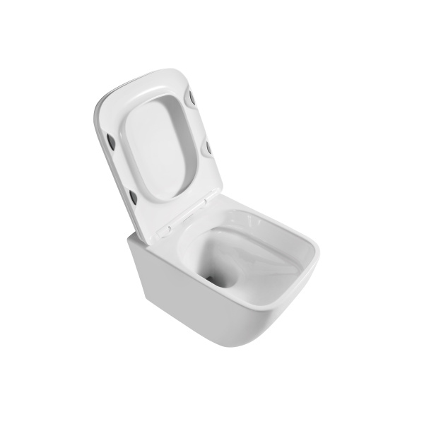 Унитаз Grossman Thin Rim GR-5603S (520х365х345) тонкий ободок,белый с тонкой крышкой,микролифт,1 место