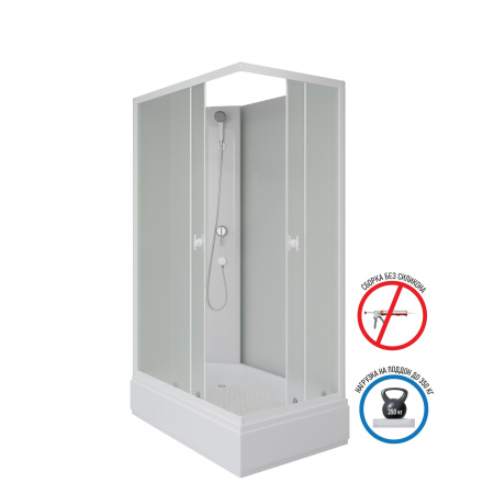 Душевая кабина Niagara Promo P100/80/26Q/MT/BK (1000х800х2000) 4 места