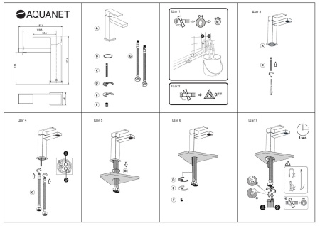 Смеситель Aquanet Blanco AF420-10W Смеситель Aquanet Blanco AF420-10W